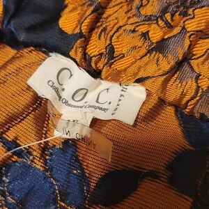C.O.C. Orange and Blue Floral Fabric